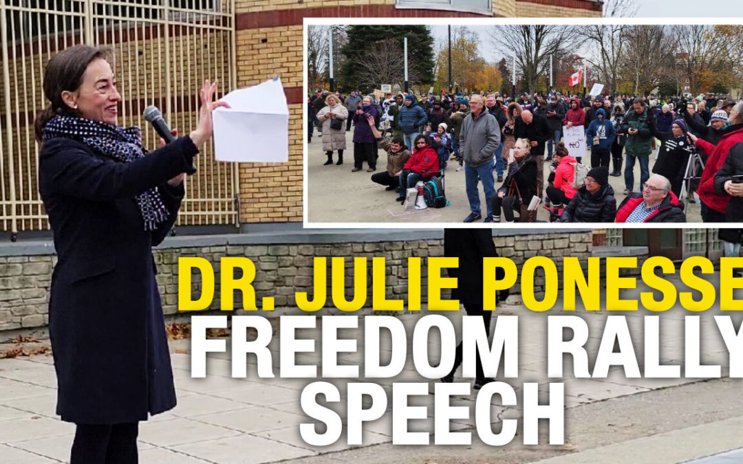 WATCH: Dr. Julie Ponesse gives speech during World Wide Rally for Freedom